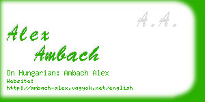 alex ambach business card